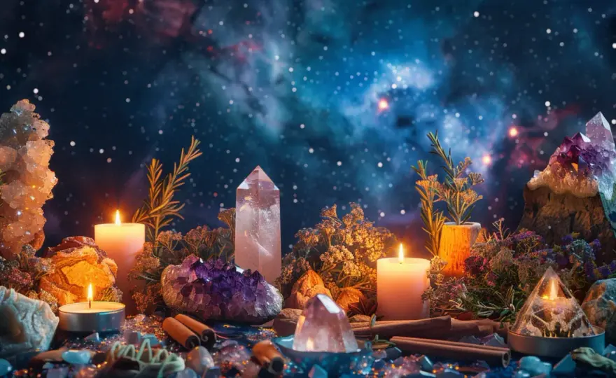 Rytuały magiczne: Moc kryształów i ziół w praktyce - jak je stosować?